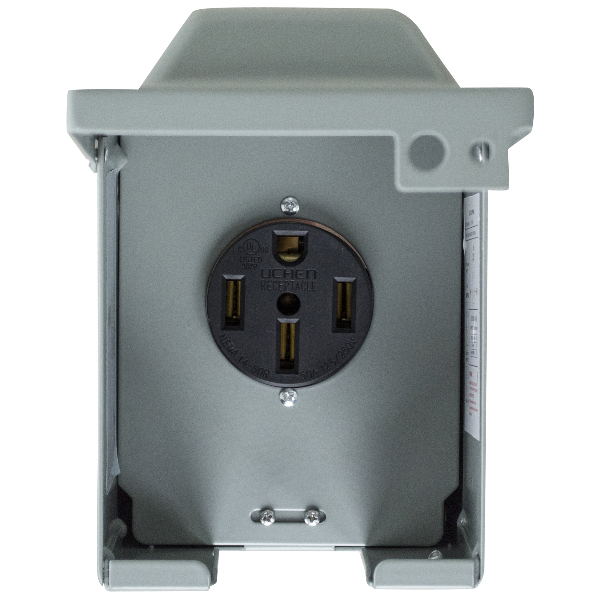 Sportsman Series 50 Amp Temporary RV Power Outlet Box — Weatherproof, Lockable, Model# TPO50